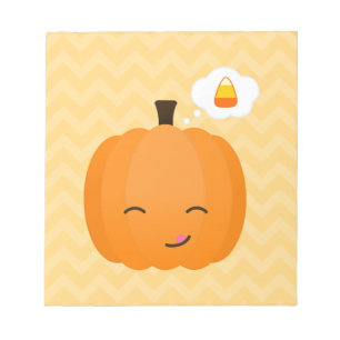 Bloc-note Cute Kawaii Jack oLantern et Candy Corn