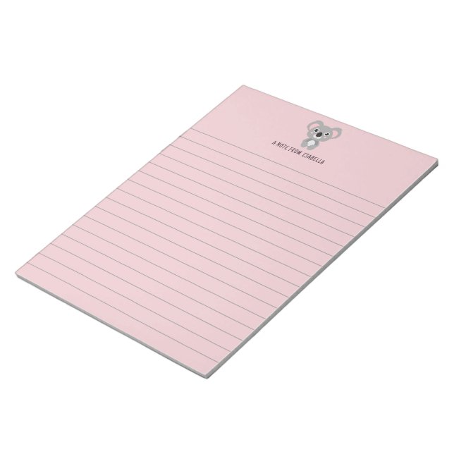 Bloc-note Cute Kids Personnalisé Koala (Incliné)