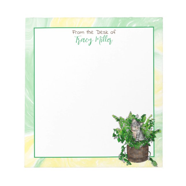 Bloc-note Cute Kitten personnalisé en Capnip (Devant)