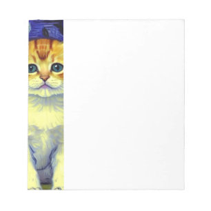 Bloc-note Cute Kitten Starry Night Van Gogh
