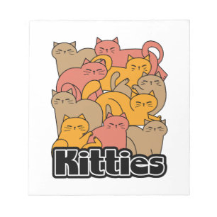 Bloc-note Cute Kitties Design - Cat Art adorable