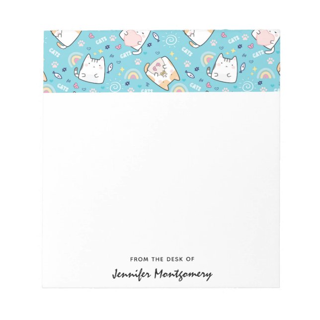 Bloc-note Cute Kitty Chats Motif Whimsical (Devant)