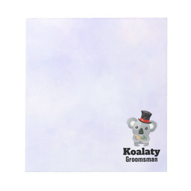 Bloc-note Cute Koala Pun Koalaty Groomsman (Devant)