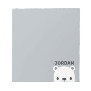 Bloc-note Cute Little Polar Bear with Personalized Name