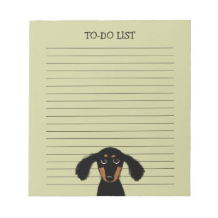 Bloc-note Cute Longhaerienne Dachshund Chien Épurant Chien L