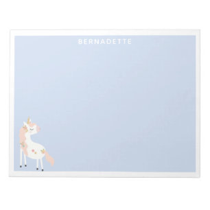 Bloc-note Cute Magique Unicorn Pastel Rose Purple Gold Nom