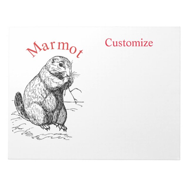 Bloc-note Cute Marmot Animal Thunder_Cove (Devant)