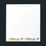 Bloc-note Cute minimaliste Géométrique Pastel Personnalisé<br><div class="desc">Bloc-notes personnalisé minimaliste mignon</div>