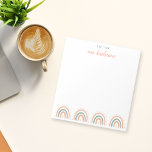 Bloc-note Cute Modern Pastel Boho Rainbow Enseignant<br><div class="desc">Un cahier d'enseignant Pastel Boho Rainbow moderne mignon parfait comme cadeau pour les enseignants. Vous pouvez même customiser le nom pour une touche plus personnalisée.</div>