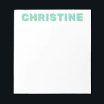 Bloc-note Cute moderne Turquoise Kelly Green Kids Enseignant<br><div class="desc">Moderne classique Cute Turquoise et Kelly Typographie Verte Retro Kids Teacher Bloc-notes</div>