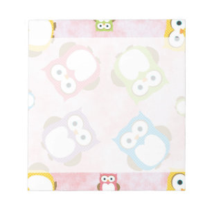 Bloc-note Cute Owls, Owl Pattern, Colorful Owls, Baby Owls