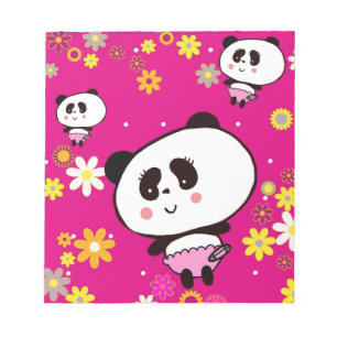 Bloc-note Cute Panda bébé perxonalisé