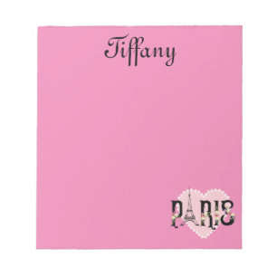 Bloc-note Cute Paris Heart Rose
