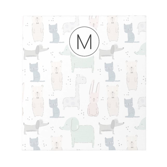 Bloc-note Cute Pastel Baby Motif animal (Devant)