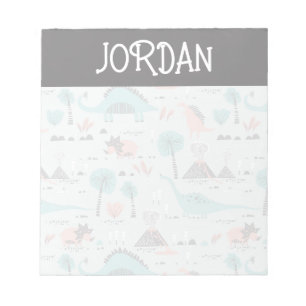 Bloc-note Cute Pastel Dinosaur Motif