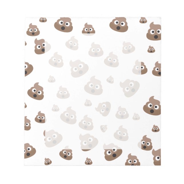 Bloc-note Cute Poop Emoji Motif (Devant)