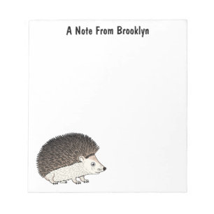 Bloc-note Cute prickly hedgehog cartoon