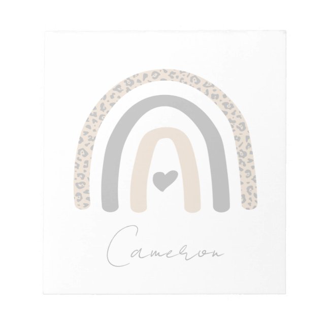 Bloc-note Cute Rainbow Leopard Motif (Devant)