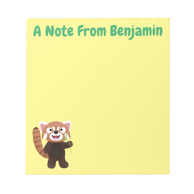 Bloc-note Cute red panda cartoon illustration (Devant)