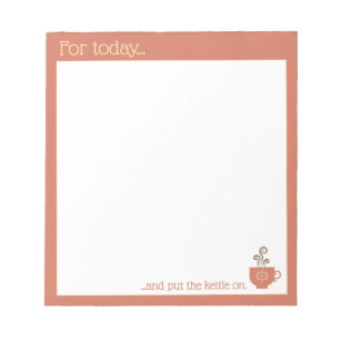 Bloc-note Cute Retro For Today Listez et mettez la bouilloir