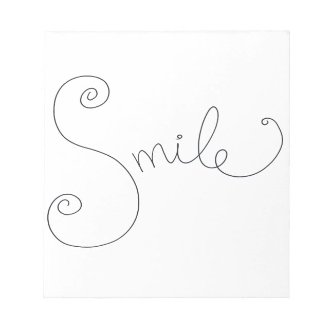 Bloc-note cute smile doodwhite design (Devant)