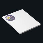 Bloc-note Cute Spring Scene with Daisy Flower and Bee<br><div class="desc">Cute Simple Illustration depicting a Daisy Flower and a Hovering Bumblebee with Text Leaf me Bee</div>