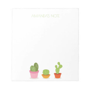 Bloc-note Cute succulent cactus trio