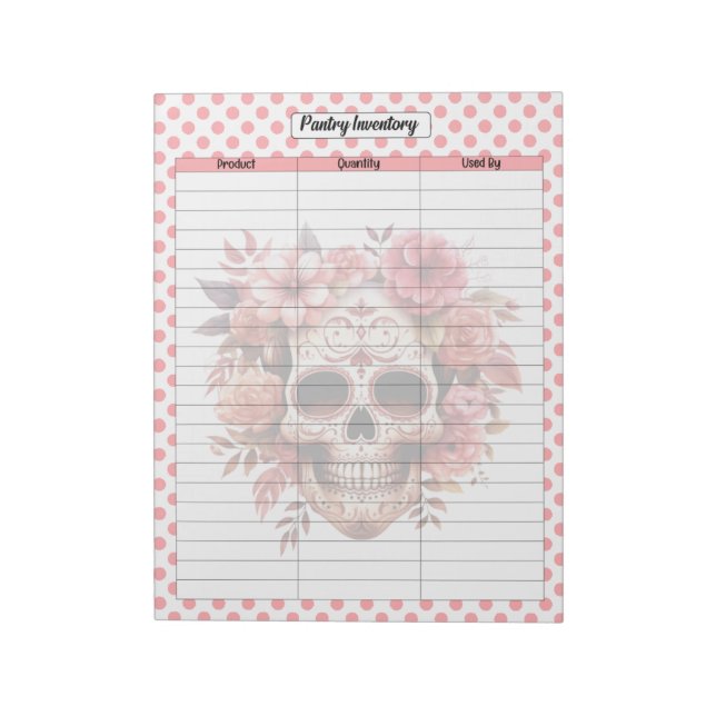 Bloc-note Cute Sugar Skull Pantry Inventif (Tourné)