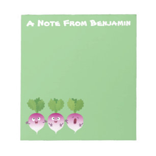 Bloc-note Cute turnip légumes trio chanter dessin animé