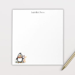 Bloc-note Cute Winter Penguin Sketch Illustration