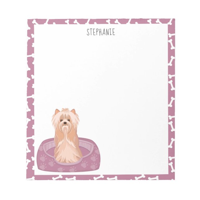 Bloc-note Cute Yorkshire Terrier Birthday Notepad (Devant)