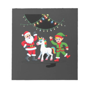 Bloc-note Dabbing Santa Elfe Licorne Noël Enfants Garçons Ho