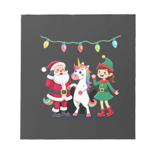 Bloc-note Dabbing Santa Elfe Licorne Noël Enfants Garçons Ho