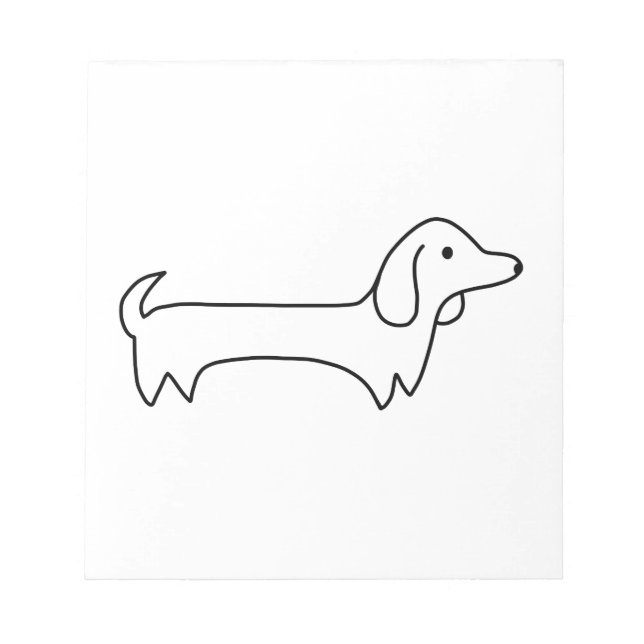 BLOC-NOTE DACHSHUND, CHIEN CHAUD, CHIEN SAUSAGE, CUTE, AMOUR (Devant)