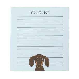 Bloc-note Dachshund Chocolat Cute Wiener Amoureux de les chi