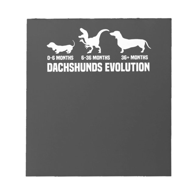 Bloc-note Dachshund Evolutions (Devant)