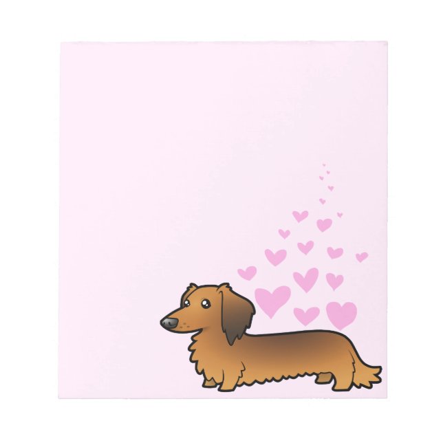 Bloc-note Dachshund Love (longhair) (Devant)