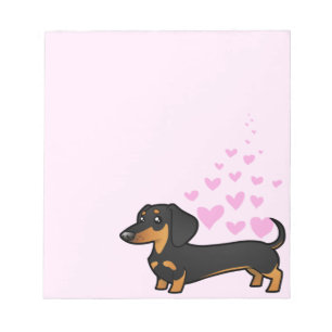 Bloc-note Dachshund Love (manteau lisse)