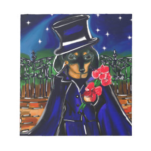 BLOC-NOTE DACHSHUND SAINT-VALENTIN