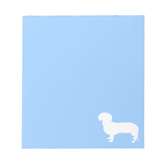 Bloc-note Dachshund Silhouette Bleu (Devant)