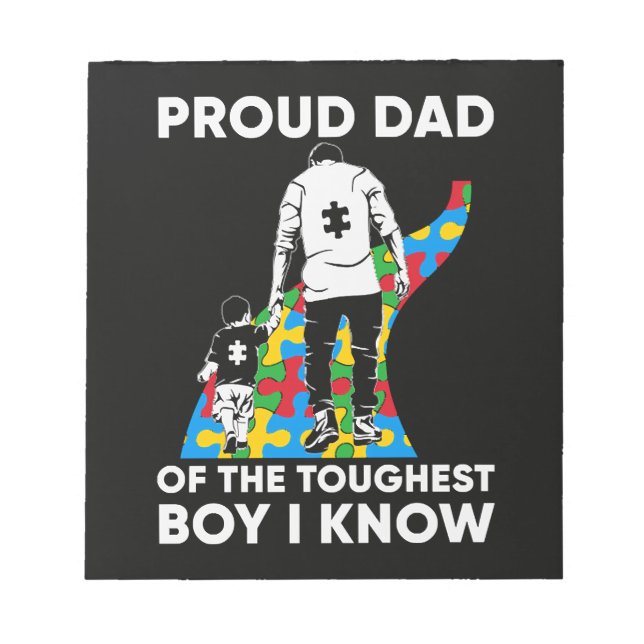 Bloc-note Dad Puzzle Autism Awareness Gift for Birthday (Devant)