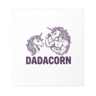 Bloc-note Dadacorn Funny Licorne Papa Conception De T-Shirt 