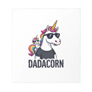 Bloc-note Dadacorn - Papa Licorne et Bébé Noël Papa Gros