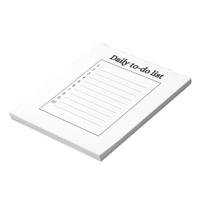 Bloc-note Daily to-do list (Tourné)