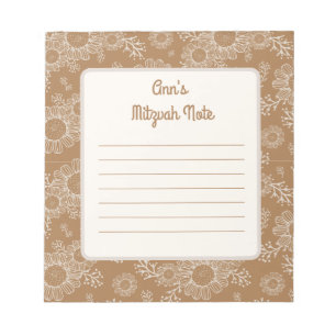 Bloc-note Daisy boho Mitzvah Notes