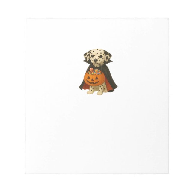 Bloc-note Dalmatian Trick-or-Treat Halloween Chien avec Pump (Devant)