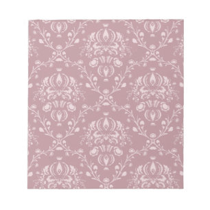 Bloc-note Damas violet et blanc