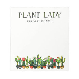 Bloc-note Dame à Plante Tendance et Drôle avec Cactus