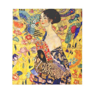 Bloc-note Dame Gustav Klimt avec ventilateur