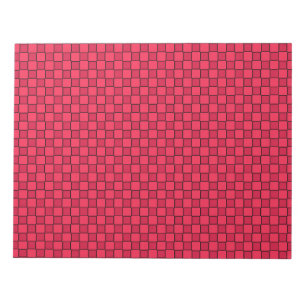 Bloc-note Damier Rouge Noir